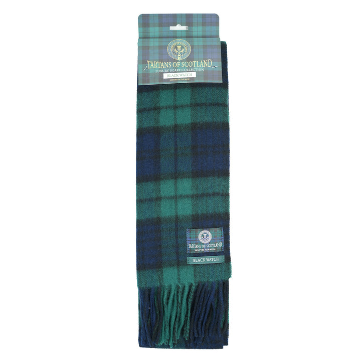 Tartan of Scotland 100% Pure New Wool Clan Scarf - Black Watch