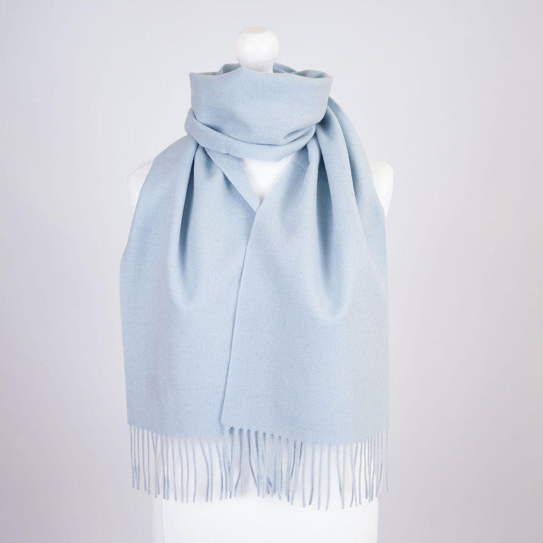 Edinburgh 100% Lambswool Scarf – Premium Soft Wool Wrap - Saxe Blue