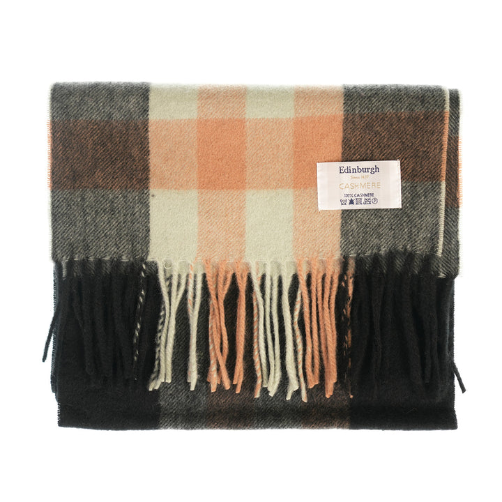 Edinburgh Cashmere Premium Lightweight Scarf - Ultra-Soft Luxury Wrap - BANKFIELD BLACK SPRAY