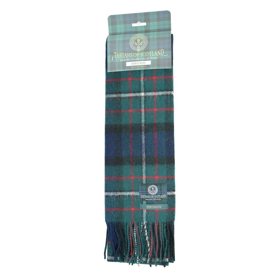 Tartan of Scotland 100% Pure New Wool Clan Scarf - Ferguson
