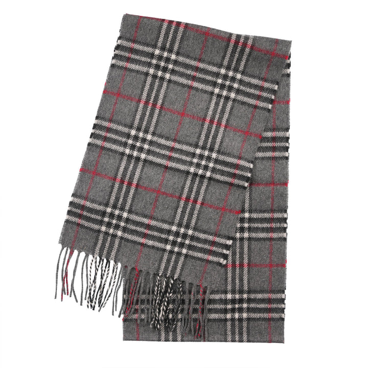 Tartan Weaving Mill 100% Pure Cashmere Scarf – Made in Scotland - THOMSON DARK GREY