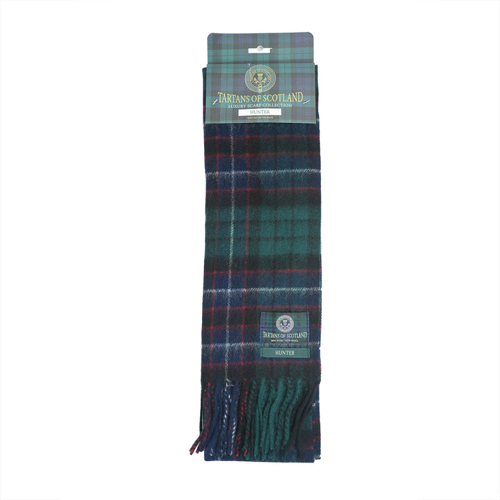 Tartan of Scotland 100% Pure New Wool Clan Scarf - Hunter