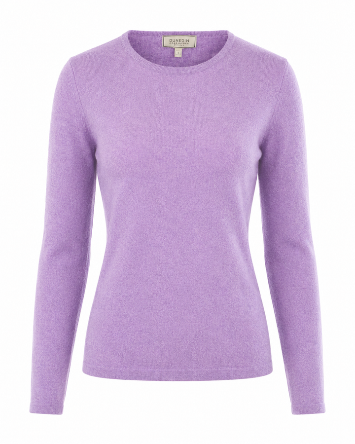 Dunedin Cashmere 100% Cashmere Crew Neck Jumper - Heather
