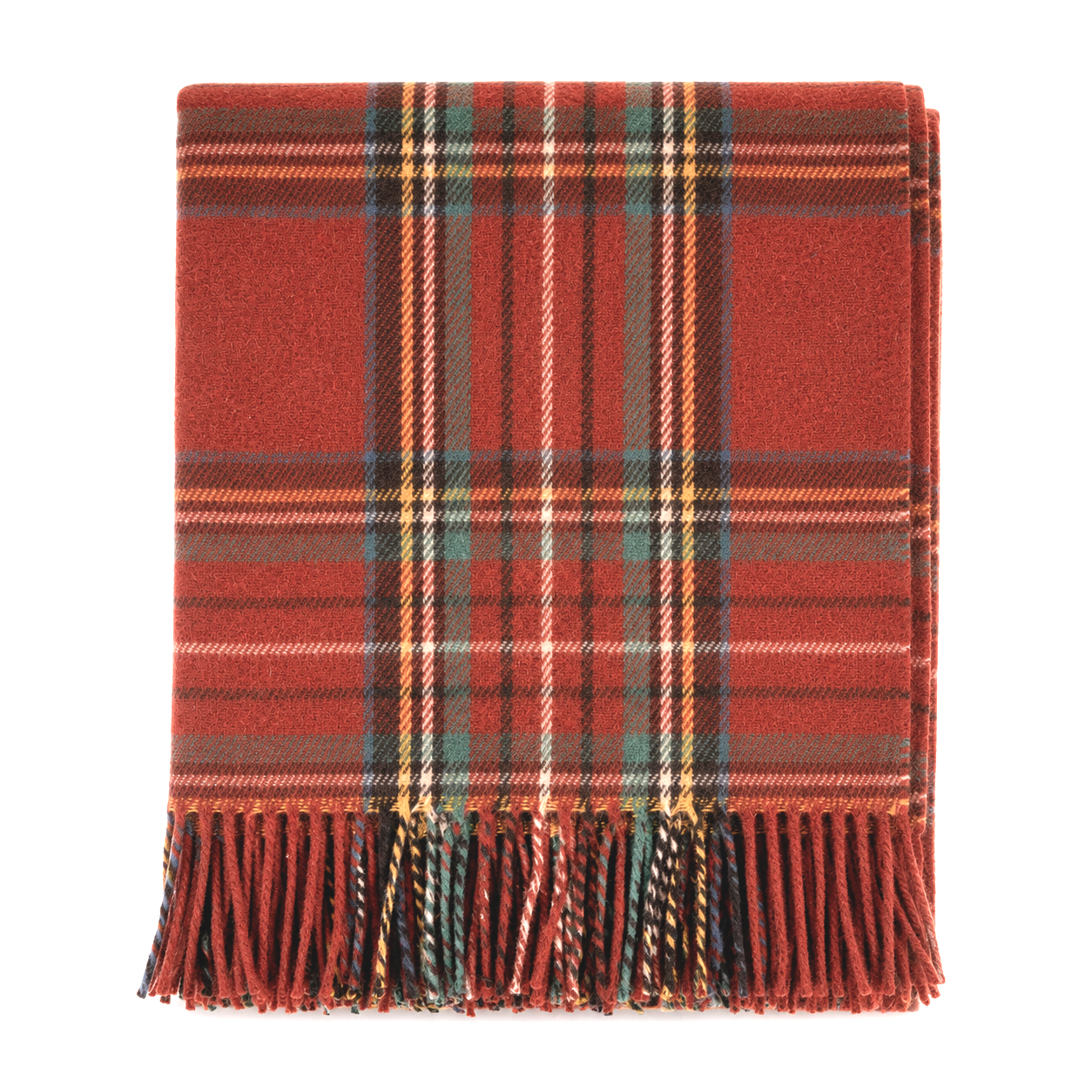 Balmoral Highland Wool Blend Scottish Tartan Blanket Throw - Recycled Wool - STEWART ROYAL ANTIQUE