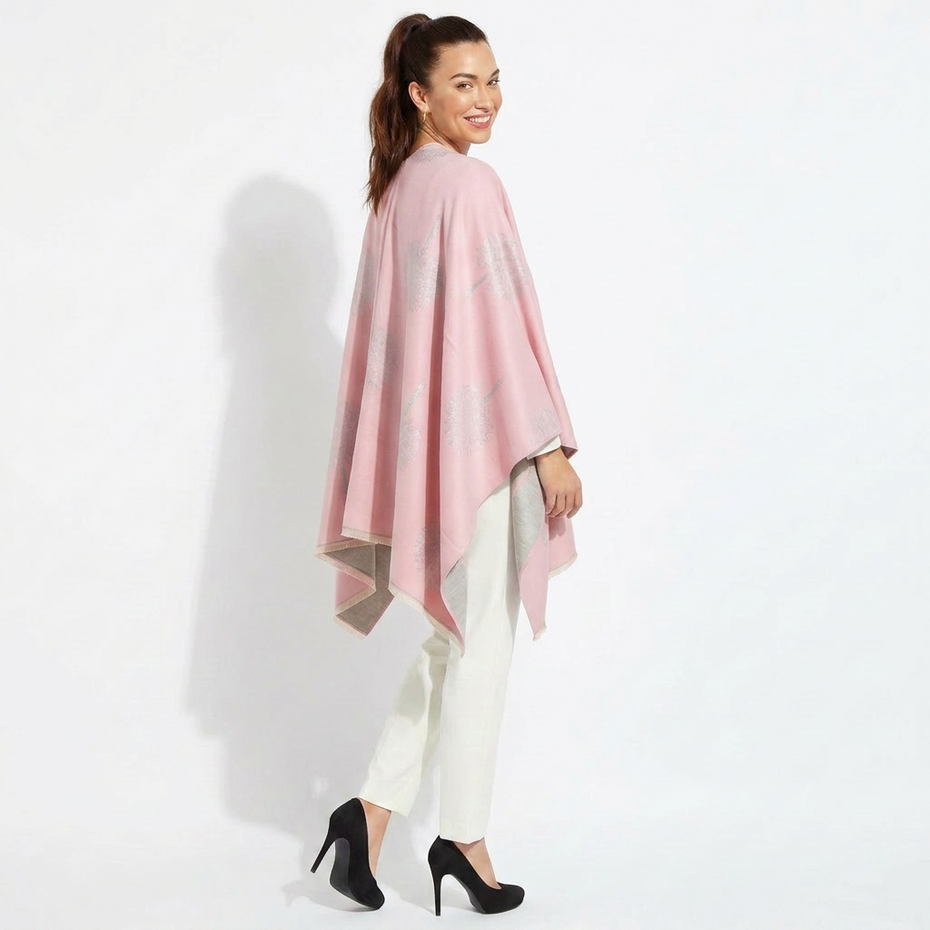 Original Tree Super Soft Cape – Bright Pink &amp; Grey