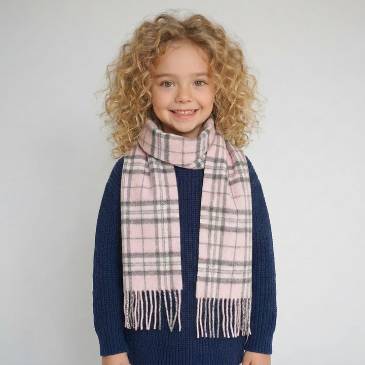 Kids 100% Lambswool Mini Scarf - Soft Luxury Children’s Scarf - Thomson Pale