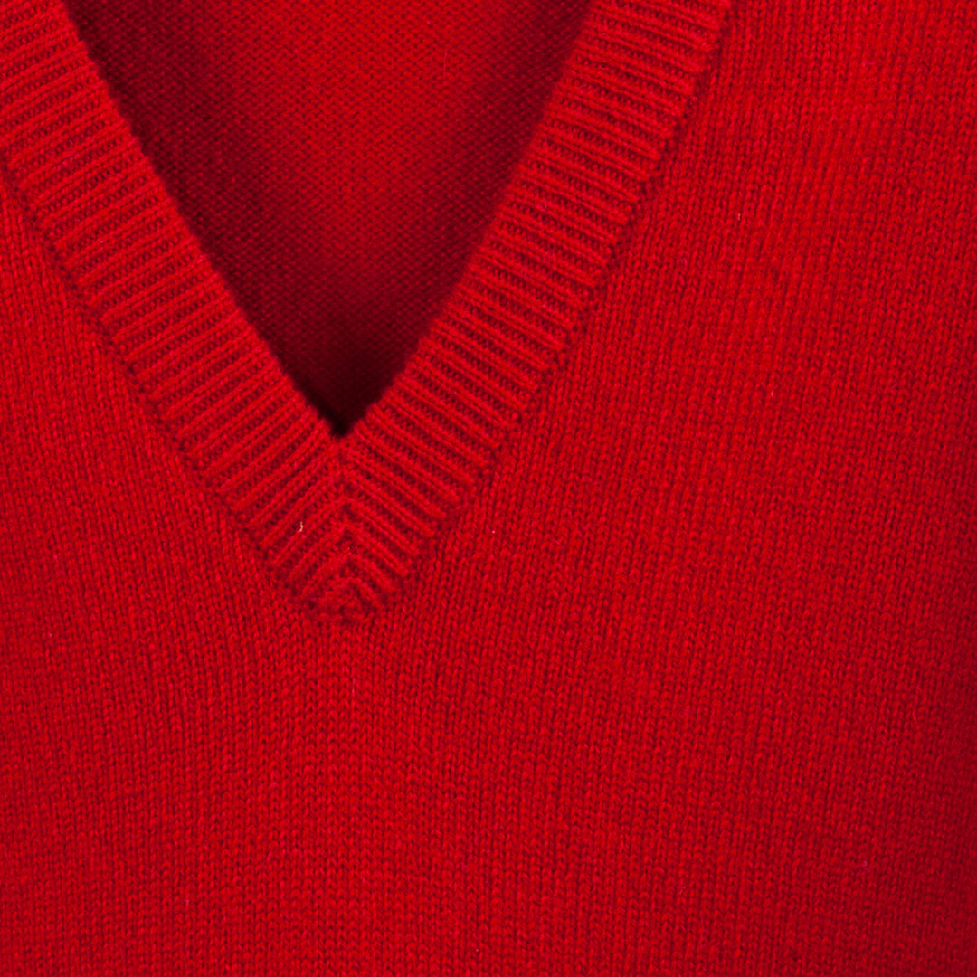 Men's Hawick Knitwear V-Neck Slipover  Chianti