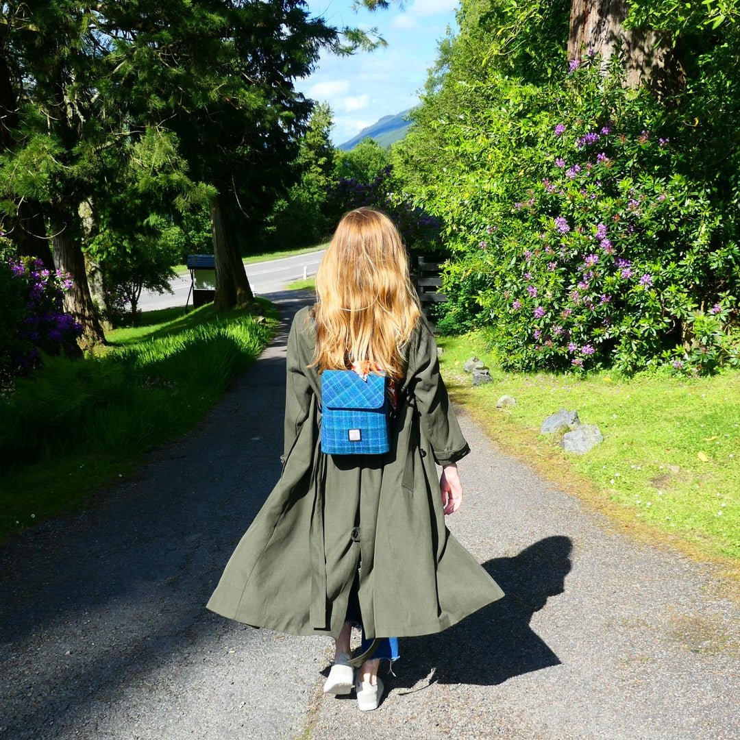 Harris Tweed Tummel Mini Backpack - Small Backpack with Phone Pocket