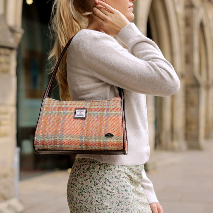 Harris Tweed Fiddich Small Handbag - Classic Tweed Shoulder Handbag