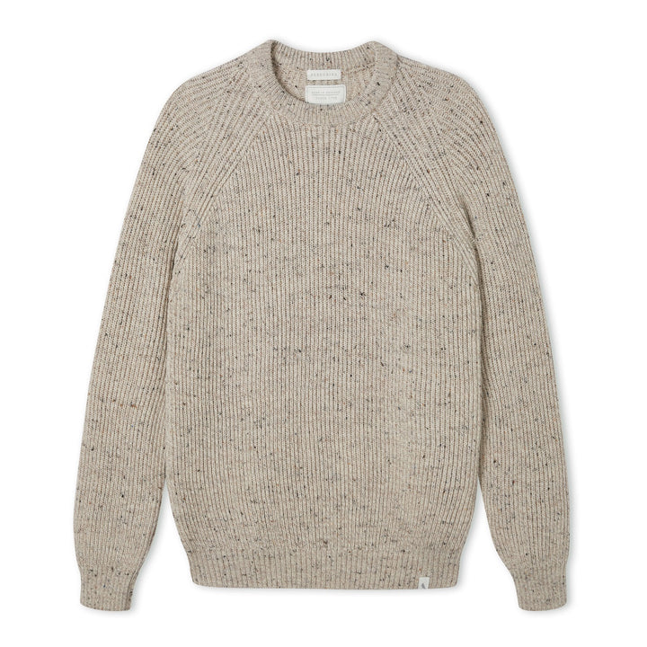 Men's Peregrine Ford Crew Neck Made In England Oatmeal