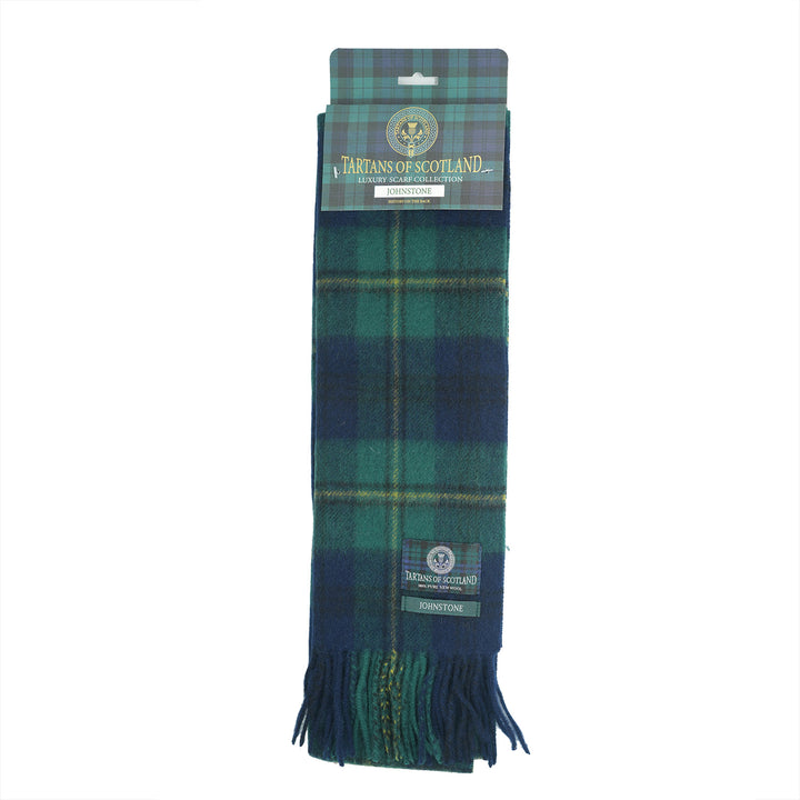 Tartan of Scotland 100% Pure New Wool Clan Scarf - Johnstone
