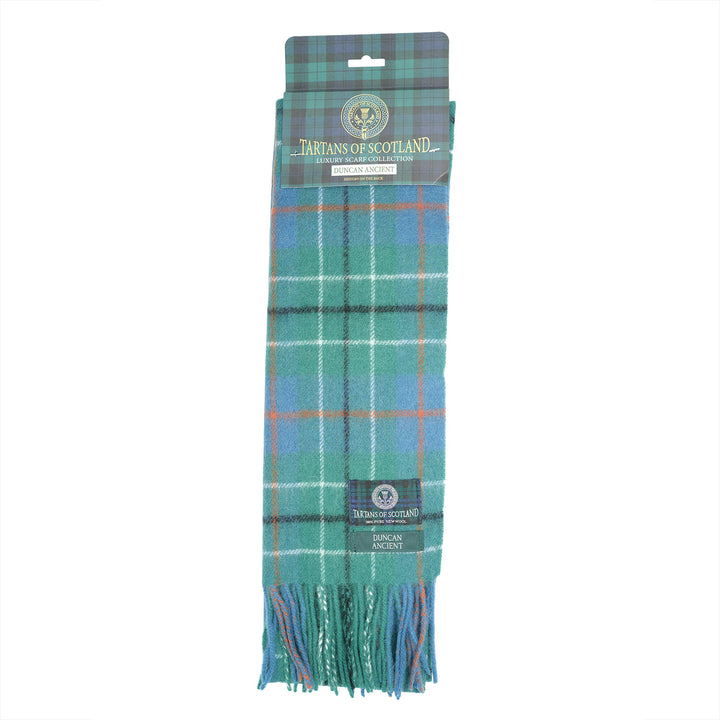 Tartan of Scotland 100% Pure New Wool Clan Scarf - Duncan Acient