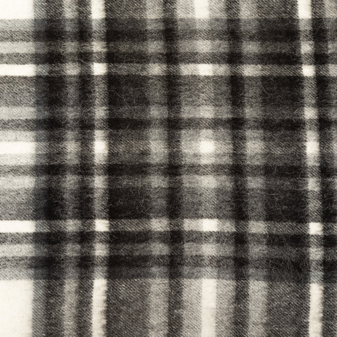 100% Pure Lambswool Blanket Throw – Luxury Soft Warm Wool Blanket - Home Décor - STEWART GREY DRESS