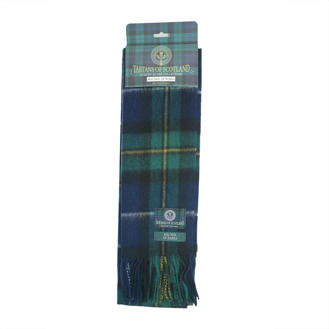 Tartan of Scotland 100% Pure New Wool Clan Scarf - ManNeil of Barra