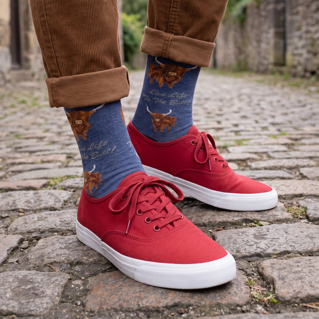Men’s Luxury Bamboo Socks – Soft, Breathable &amp; Stylish Everyday Comfort - LIVE LIFE TO THE DARK DENIM