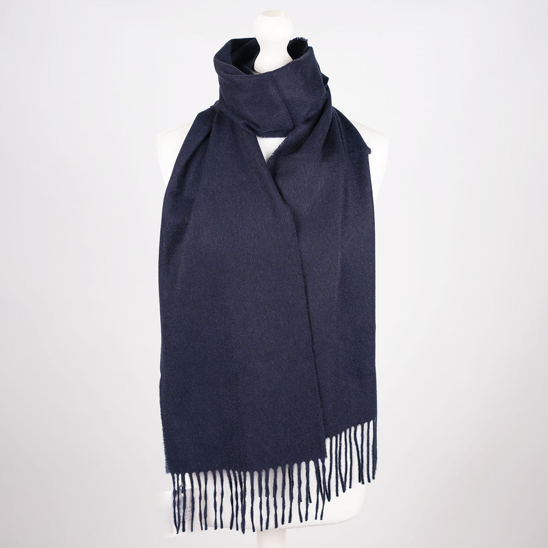 Tartan Weaving Mill 100% Pure Cashmere Scarf – Made in Scotland - NEW NAVY
