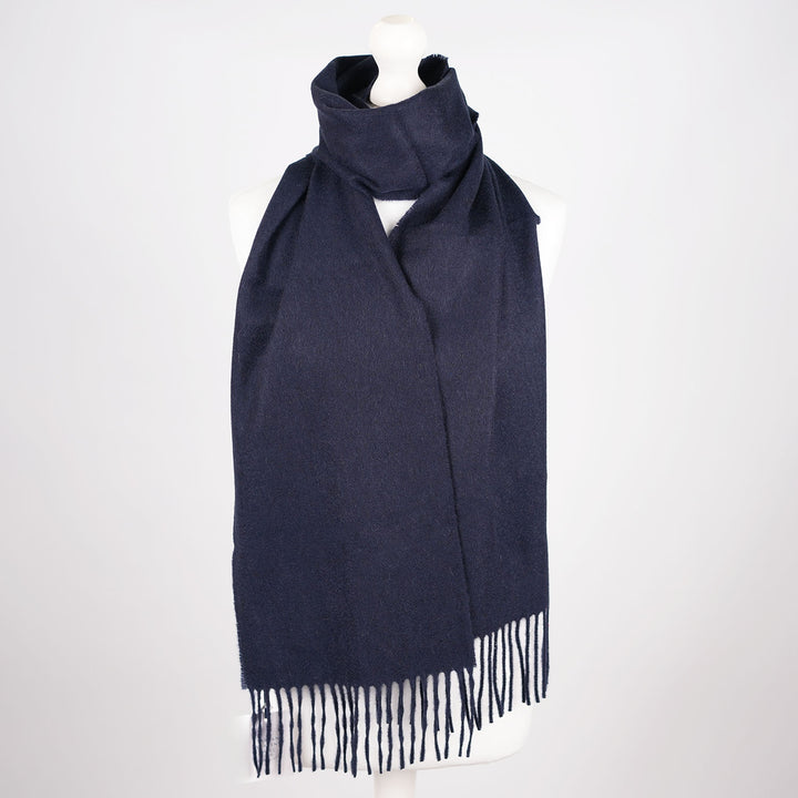 Tartan Weaving Mill 100% Pure Cashmere Scarf – Made in Scotland - NEW NAVY