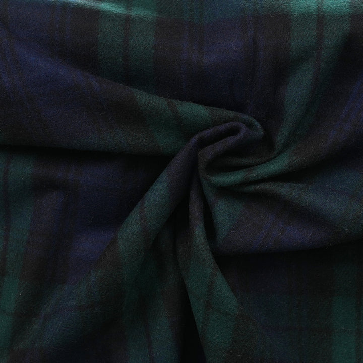 Highland Wool Blend Tartan Blanket Throw – Extra Warm Scottish Wool Blend – BLACK WATCH