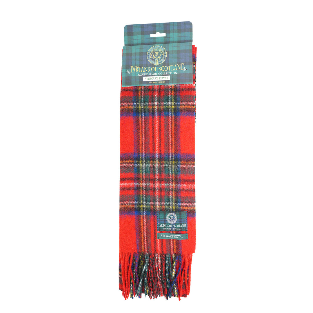 Tartan of Scotland 100% Pure New Wool Clan Scarf - Stewart