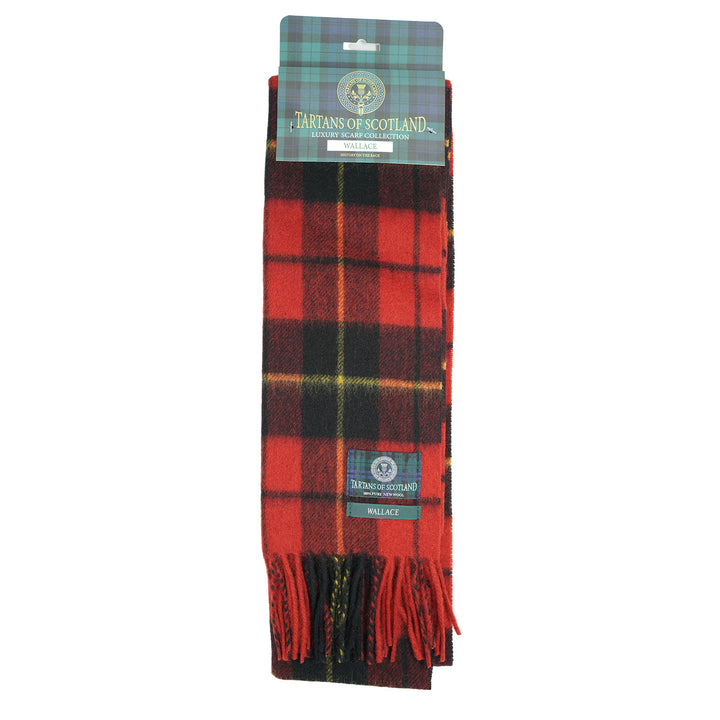 Tartan of Scotland 100% Pure New Wool Clan Scarf - Wallace