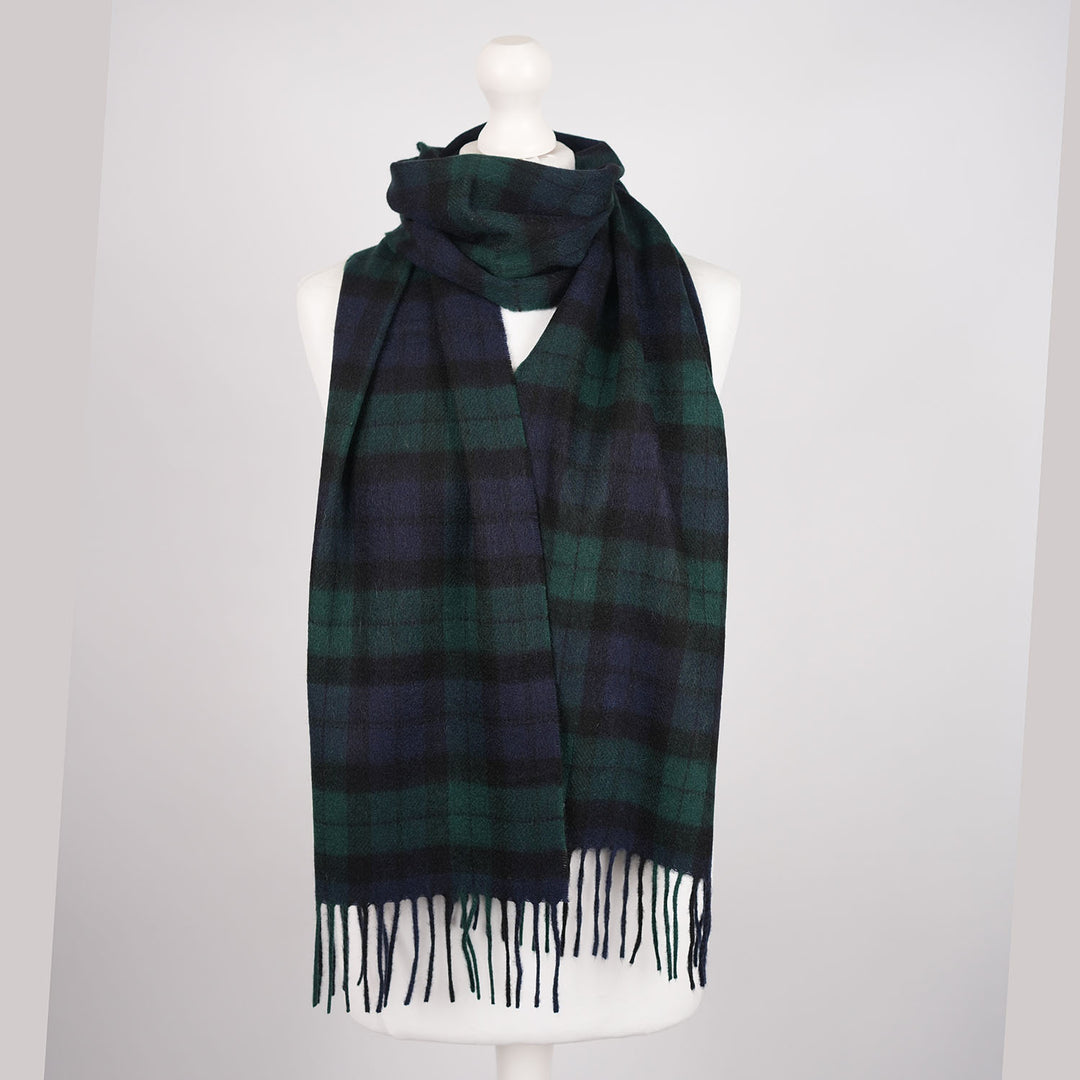 Tartan Weaving Mill 100% Pure Cashmere Scarf – Made in Scotland - BLACK WATCH