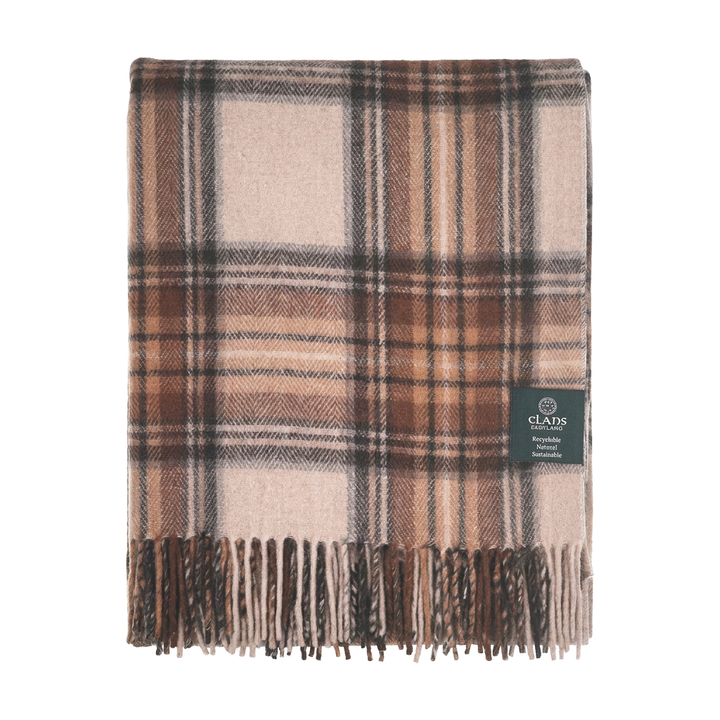 Scottish Tartan Wool-Blend Blanket Throw – Highland Comfort - STEWART NATURAL DRESS