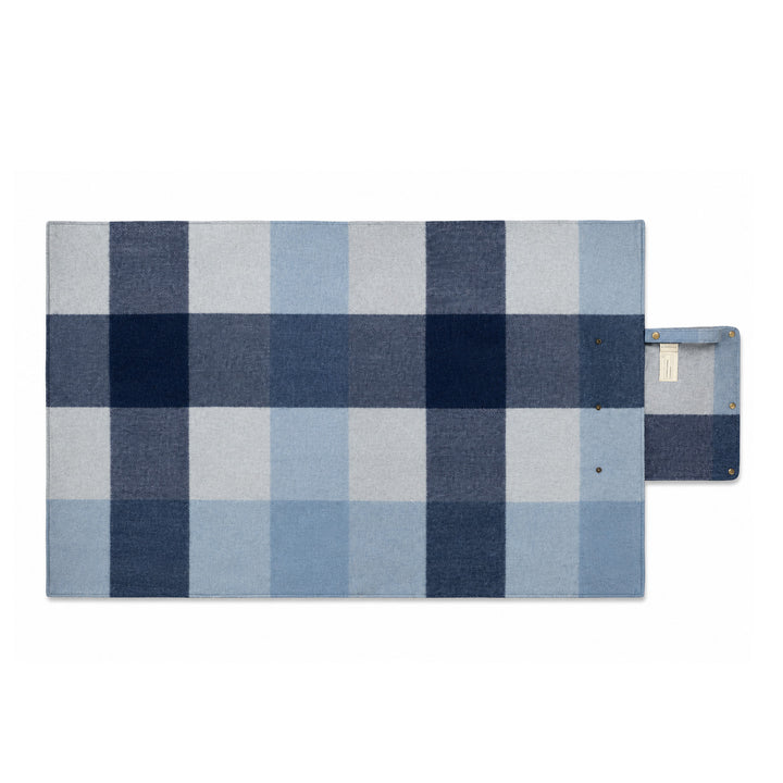 Woodside Travel Picnic Blanket with Carry Strap - Light Blue