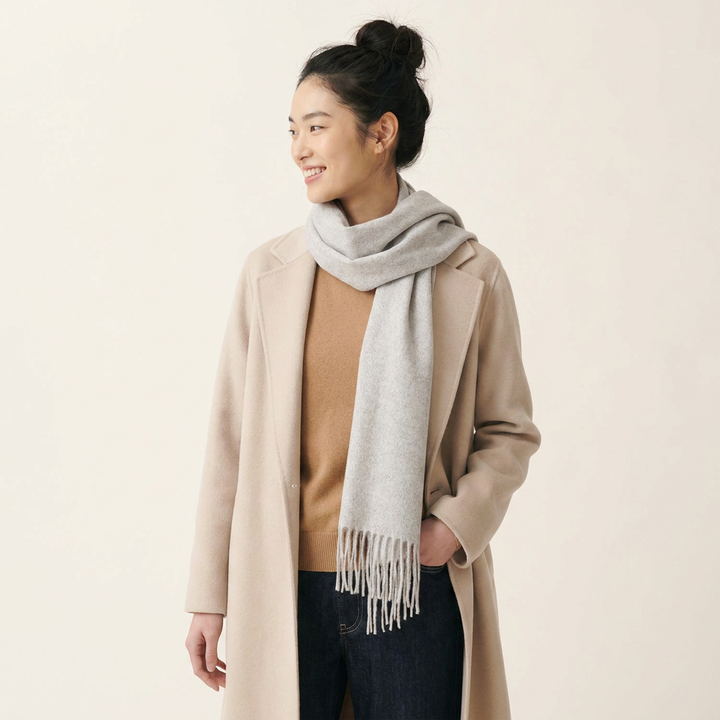 Tartan Weaving Mill 100% Pure Cashmere Scarf – Made in Scotland - LIGHT GREY