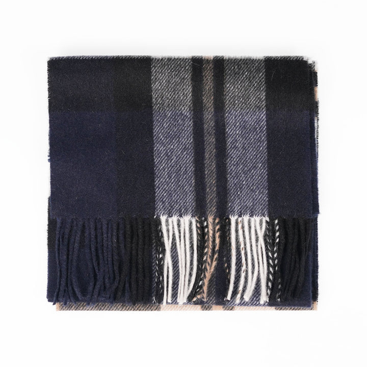 Tartan Weaving Mill 100% Pure Cashmere Scarf – Made in Scotland - AMPLIFIED THOMSON NAVY