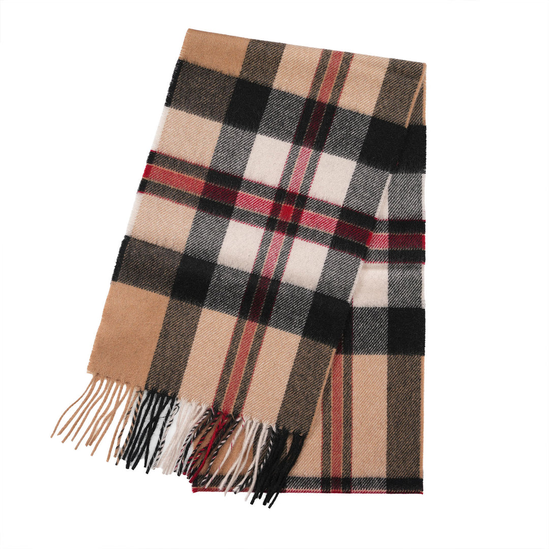 Tartan Weaving Mill 100% Pure Cashmere Scarf – Made in Scotland - AMPLIFIED THOMSON CAMEL