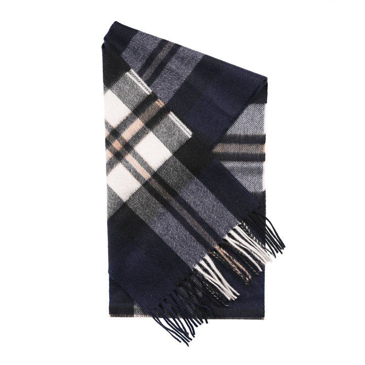 Tartan Weaving Mill 100% Pure Cashmere Scarf – Made in Scotland - AMPLIFIED THOMSON NAVY