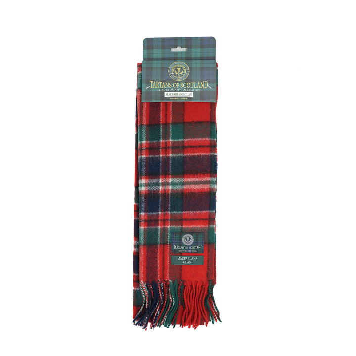 Tartan of Scotland 100% Pure New Wool Clan Scarf - MacFarlane