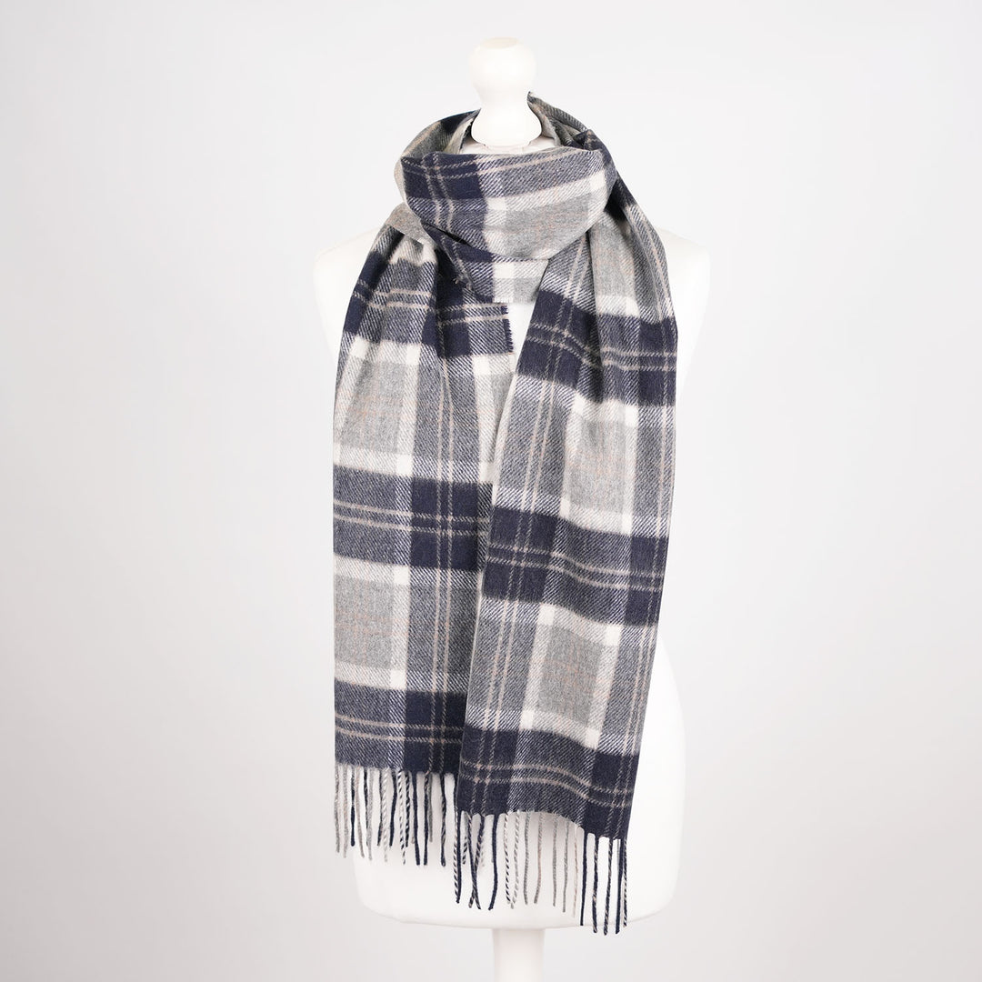Tartan Weaving Mill 100% Pure Cashmere Scarf – Made in Scotland - Bannockbane Silver