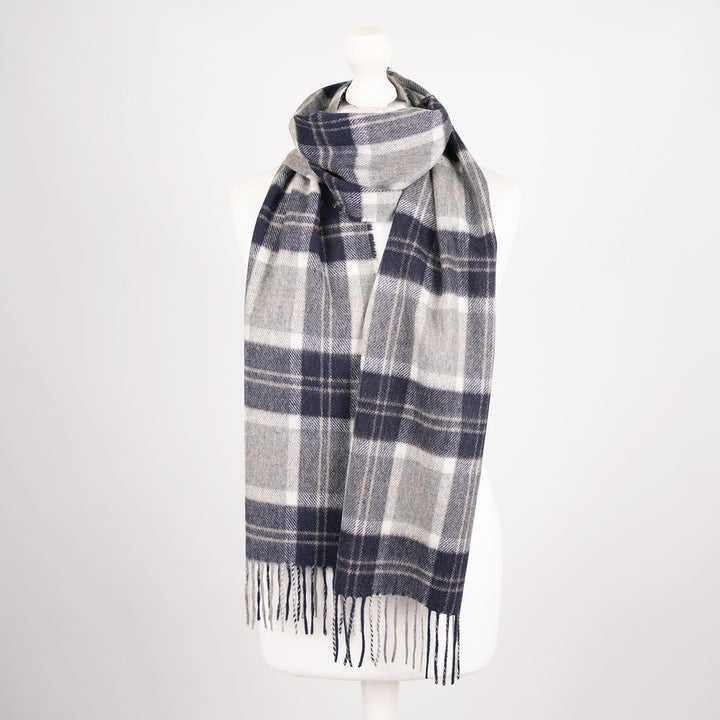 Tartan Weaving Mill 100% Pure Cashmere Scarf – Made in Scotland - Bannockbane Silver