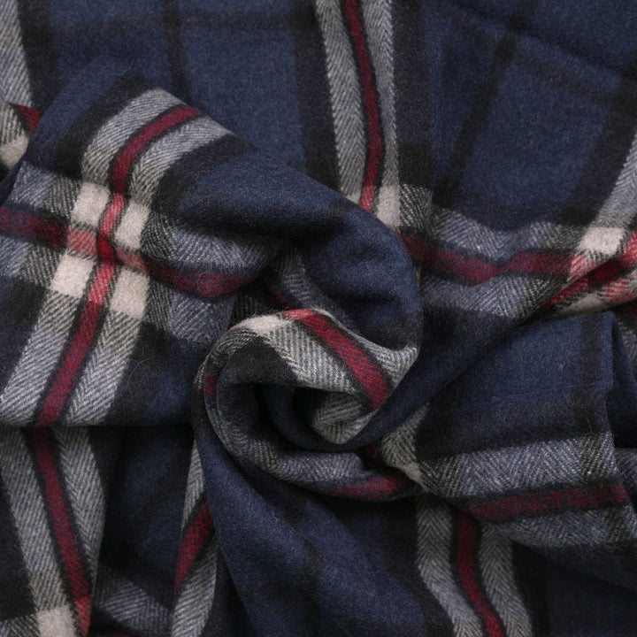Scottish Tartan Wool-Blend Blanket Throw – Highland Comfort - THOMSON NAVY
