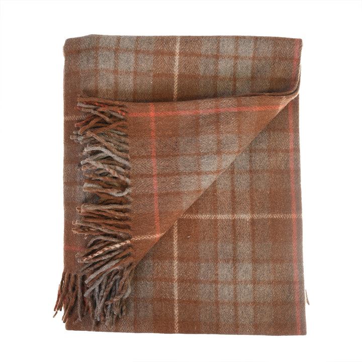 Scottish Tartan Wool-Blend Blanket Throw – Highland Comfort - FRASER HUNTING WEATHERED