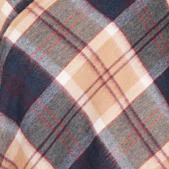 Edinburgh Lambswool Long Tartan Cape – Premium Plaid Wrap - Bannockbane Navy