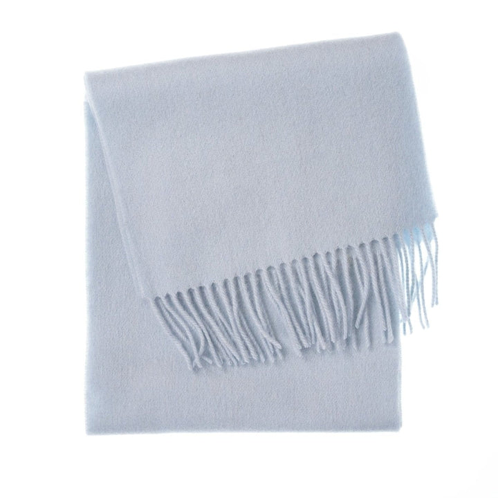Edinburgh 100% Lambswool Scarf – Premium Soft Wool Wrap - BABY BLUE
