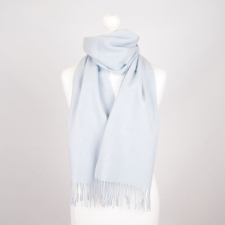 Edinburgh 100% Lambswool Scarf – Premium Soft Wool Wrap - BABY BLUE