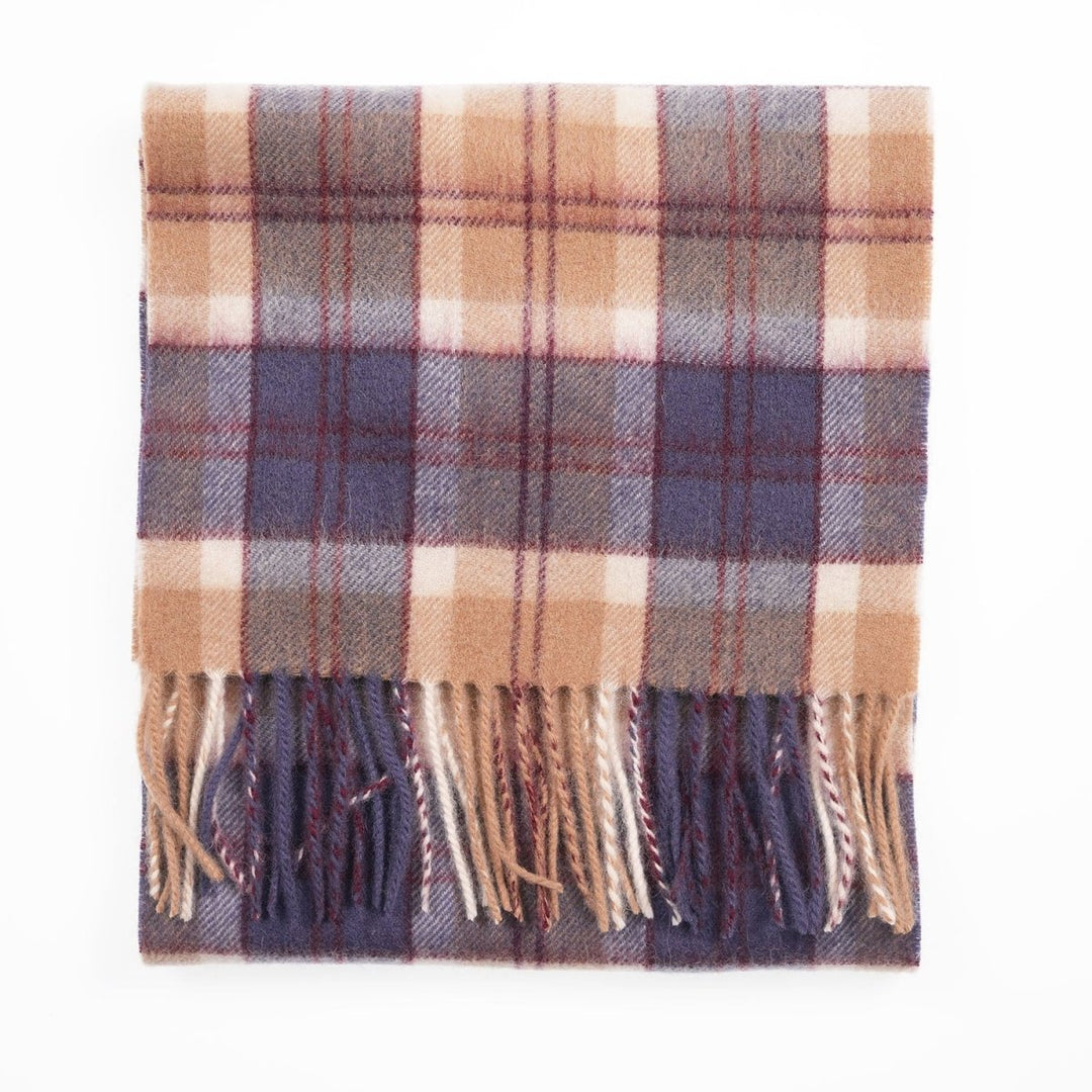 Edinburgh 100% Lambswool Scarf – Premium Soft Wool Wrap - BANNOCKBANE NAVY