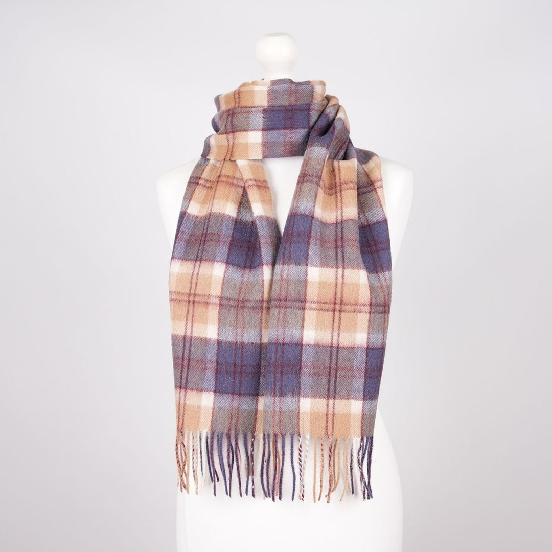 Edinburgh 100% Lambswool Scarf – Premium Soft Wool Wrap - BANNOCKBANE NAVY
