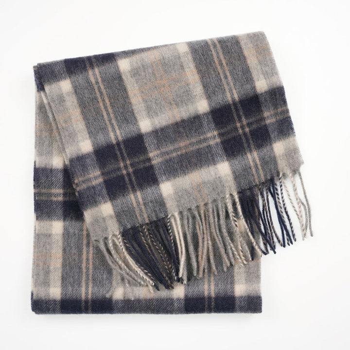 Edinburgh 100% Lambswool Scarf – Premium Soft Wool Wrap - BANNOCKBANE SILVER