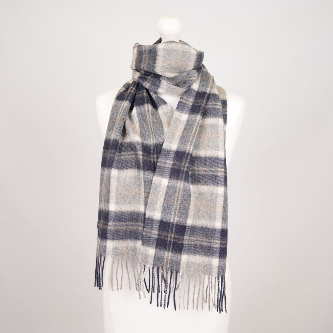 Edinburgh 100% Lambswool Scarf – Premium Soft Wool Wrap - BANNOCKBANE SILVER