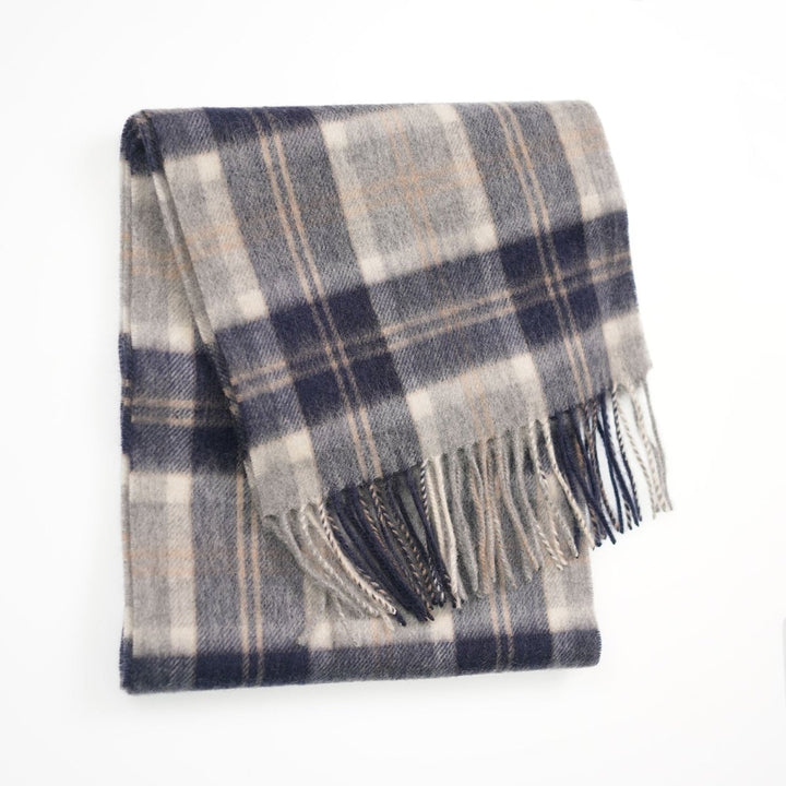 Edinburgh 100% Lambswool Scarf – Premium Soft Wool Wrap - BANNOCKBANE SILVER