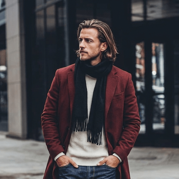 Edinburgh 100% Lambswool Scarf – Premium Soft Wool Wrap - BLACK