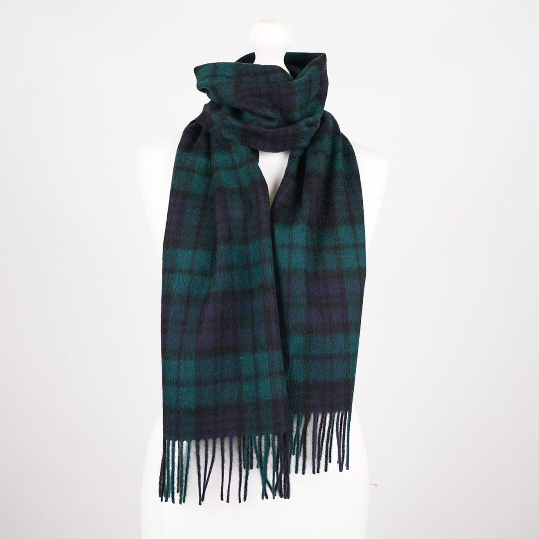 Edinburgh 100% Lambswool Scarf – Premium Soft Wool Wrap - BLACK WATCH