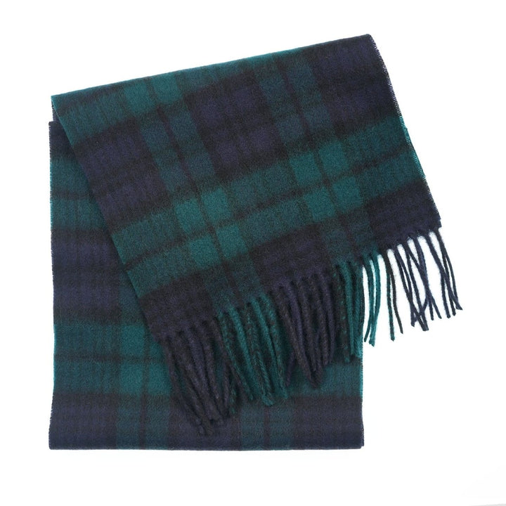 Edinburgh 100% Lambswool Scarf – Premium Soft Wool Wrap - BLACK WATCH