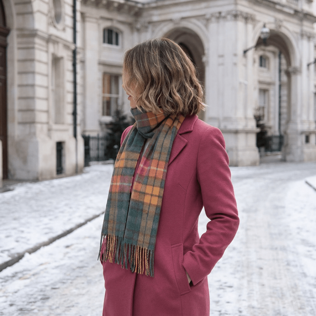Edinburgh 100% Lambswool Scarf – Premium Soft Wool Wrap - BUCHANAN ANTIQUE