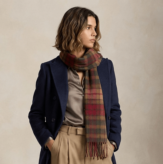 Edinburgh 100% Lambswool Scarf – Premium Soft Wool Wrap - BUCHANAN AUTUMN