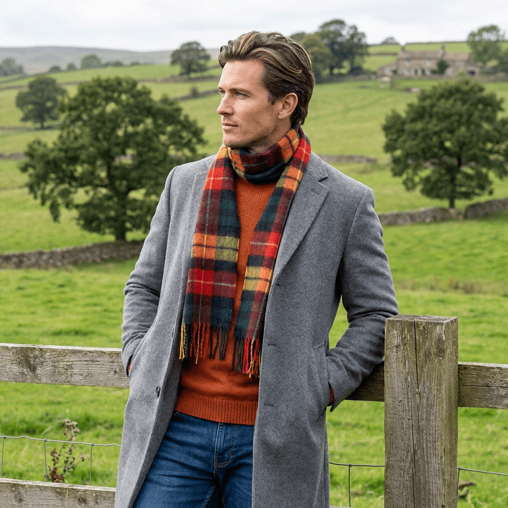 Edinburgh 100% Lambswool Scarf – Premium Soft Wool Wrap - BUCHANAN MODERN